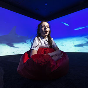 Child learning in 360 classroom