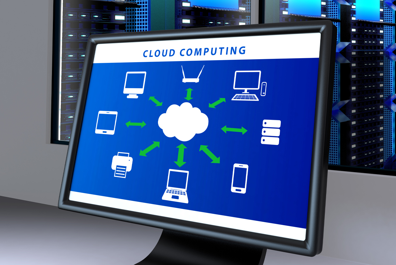 Teacher showing students something with devices