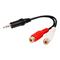 C2G .15m Value Series™ One 3.5mm Stereo Male To Two RCA Stereo Female Y-Cable