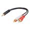 C2G 6IN 3.5mm STEREO MALE TO (2) RCA MALE Y-
