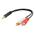 C2G 6IN 3.5mm STEREO MALE TO (2) RCA MALE Y-