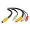 C2G 2m Value Series™ Bi-Directional S-Video + 3.5mm Audio to RCA Audio/Video Cable