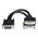 C2G One LFH-59 (DMS-59) Male to Two DVI-I™ Female Cable 22cm