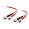 C2G 1m ST/ST LSZH Duplex 62.5/125 Multimode Fibre Patch Cable - Orange