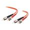 C2G 2m ST/ST LSZH Duplex 62.5/125 Multimode Fibre Patch Cable - Orange