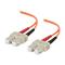 C2G 3m SC/SC LSZH Duplex 62.5/125 Multimode Fibre Patch Cable - Orange