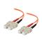 C2G 10m SC/SC LSZH Duplex 62.5/125 Multimode Fibre Patch Cable - Orange