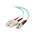 C2G 1m LC-SC 10Gb 50/125 OM3 Duplex Multimode PVC Fibre Optic Cable (LSZH) - Aqua