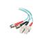 C2G 3m SC-ST 10Gb 50/125 OM3 Duplex Multimode PVC Fibre Optic Cable (LSZH) - Aqua
