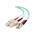 C2G 15m LC-SC 10Gb 50/125 OM3 Duplex Multimode PVC Fibre Optic Cable (LSZH) - Aqua