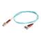 C2G 20m LC-ST 10Gb 50/125 OM3 Duplex Multimode PVC Fibre Optic Cable (LSZH) - Aqua