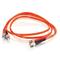 C2G 30m ST-ST 62.5/125 OM1 Duplex Multimode PVC Fibre Optic Cable (LSZH) - Orange