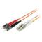 C2G 15m LC-ST 62.5/125 OM1 Duplex Multimode PVC Fibre Optic Cable (LSZH) - Orange