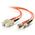 C2G 30m ST-ST 50/125 OM2 Duplex Multimode PVC Fibre Optic Cable (LSZH) - Orange