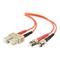 C2G 1m SC-ST 50/125 OM2 Duplex Multimode PVC Fibre Optic Cable (LSZH) - Orange