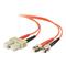 C2G 7m SC-ST 50/125 OM2 Duplex Multimode PVC Fibre Optic Cable (LSZH) - Orange