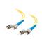 C2G 1m ST-ST 9/125 OS1 Duplex Singlemode PVC Fibre Optic Cable (LSZH) - Yellow