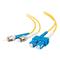 C2G 2m ST-ST 9/125 OS1 Duplex Singlemode PVC Fibre Optic Cable (LSZH) - Yellow