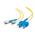 C2G 2m ST-ST 9/125 OS1 Duplex Singlemode PVC Fibre Optic Cable (LSZH) - Yellow
