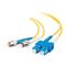 C2G 1m SC-ST 9/125 OS1 Duplex Singlemode PVC Fibre Optic Cable (LSZH) - Yellow