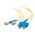 C2G 3m SC-ST 9/125 OS1 Duplex Singlemode PVC Fibre Optic Cable (LSZH) - Yellow