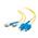 C2G 20m SC-ST 9/125 OS1 Duplex Singlemode PVC Fibre Optic Cable (LSZH) - Yellow