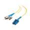 C2G 1m LC-ST 9/125 OS1 Duplex Singlemode PVC Fibre Optic Cable (LSZH) - Yellow