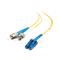 C2G 115m LC-ST 9/125 OS1 Duplex Singlemode PVC Fibre Optic Cable (LSZH) - Yellow
