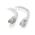 C2G 0.3m Cat6a Booted Shielded (SSTP) Network Patch Cable – White