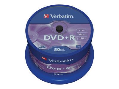 Verbatim DVD+R 16x Spindle 50pk