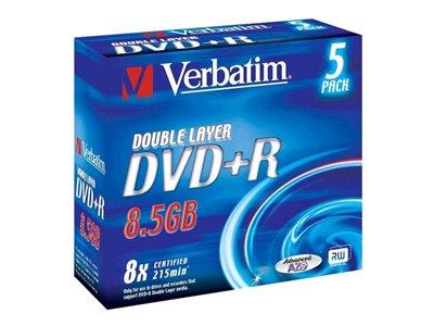Verbatim DVD+R 8.5GB 8x DL 5 Pack