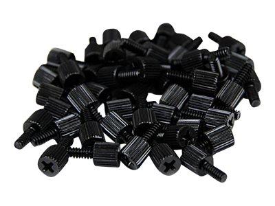 StarTech.com 6-32 5/16in Long Black Metal Computer Case Thumbscrew – Pkg of 50