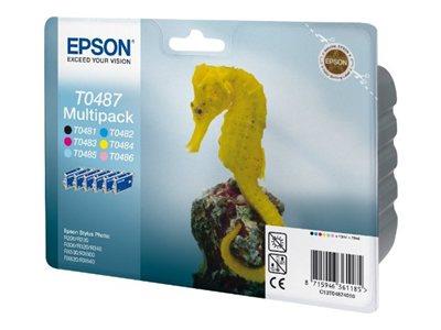 Epson Multipack T0487 - Print cartridge - 1 x black, yellow, cyan, magenta, light magenta, light cyan