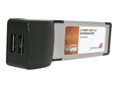 StarTech.com 2 Port ExpressCard Laptop USB 2.0 Adapter Card