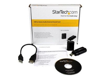 StarTech.com USB Stereo Audio Adapter External Sound Card