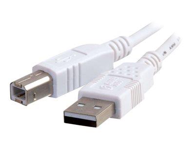 C2G 3m USB 2.0 A/B Cable - White