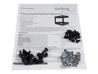 StarTech.com 8U Open Frame Wall Mount Equipment Rack - 12in Deep