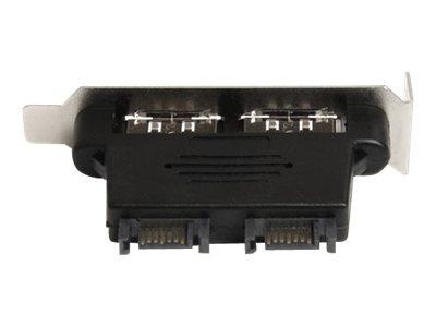 StarTech.com 2 Port Low Profile SATA to eSATA Plate Adapter - F/M