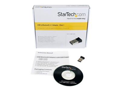 StarTech.com Mini USB Bluetooth 2.1 Adapter Class 1 EDR Wireless Network Adapter
