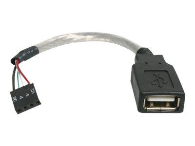 StarTech.com 6in USB 2.0 Cable - USB A Female to USB Motherboard 4 Pin Header F/F