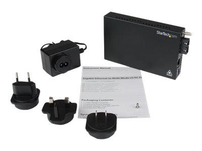 StarTech.com Gigabit Ethernet Multi Mode Fiber Media Converter SC 550m - 1000 Mbps