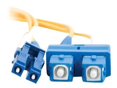 C2G 2m LC-SC 9/125 OS1 Duplex Singlemode PVC Fibre Optic Cable (LSZH) - Yellow
