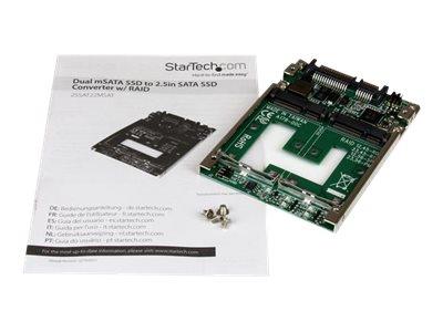 StarTech.com Dual mSATA SSD to 2.5" SATA RAID Adapter Converter