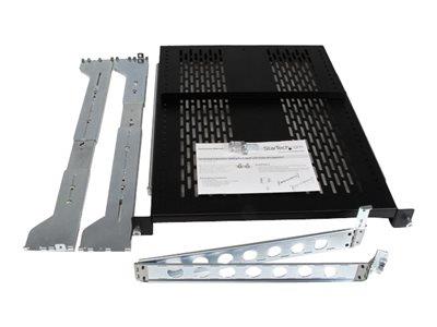 StarTech.com 2U Vented Sliding Rack Shelf w/ Cable Management Arm & Adjustable Depth 200lbs / 90.7kg