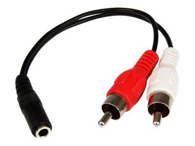 StarTech.com 6in Stereo Audio Cable - 3.5mm Female to 2x RCA Male