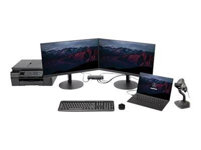 StarTech.com 7 Port SuperSpeed USB 3.0 Hub - Desktop USB Hub with Power Adapter – Black