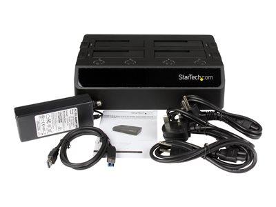 StarTech.com USB 3.0 to 4-Bay SATA 6Gbps Hard Drive Docking Station w/ UASP & Dual Fans