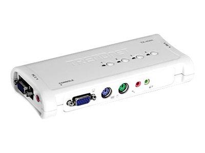 TRENDnet 4-Port PS/2 KVM Switch Kit w/Audio