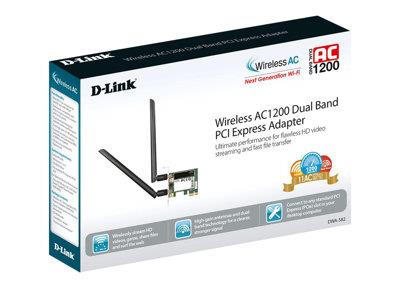 D-Link DWA-582 Wireless AC1200 DualBand PCIe Adapter