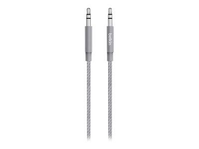 Belkin Premium 3.5mm Braided Tangle Free Aux Cable - Grey